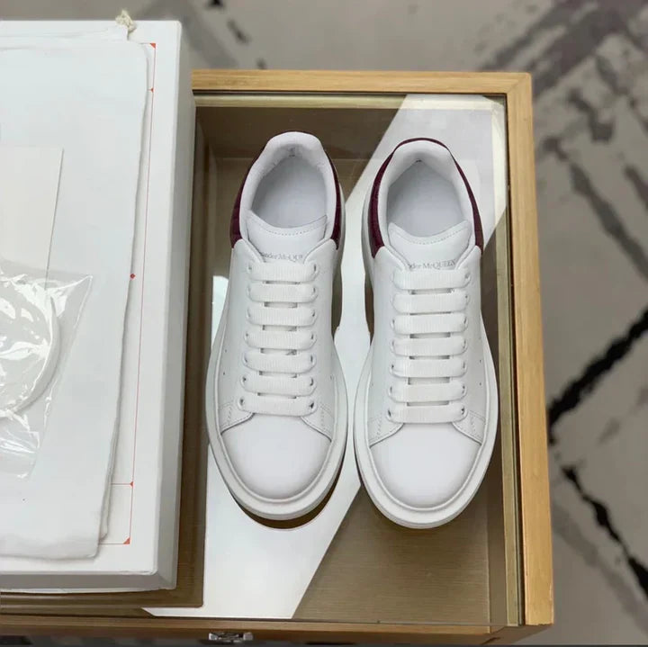ALEXANDER MCQUEEN BIANCHE E BORDEAUX