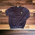 STONE PULLOVER BLAU BRUSTAUFNÄHER