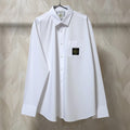 STONE ISLAND BAUMWOLLHEMD IN WEISS