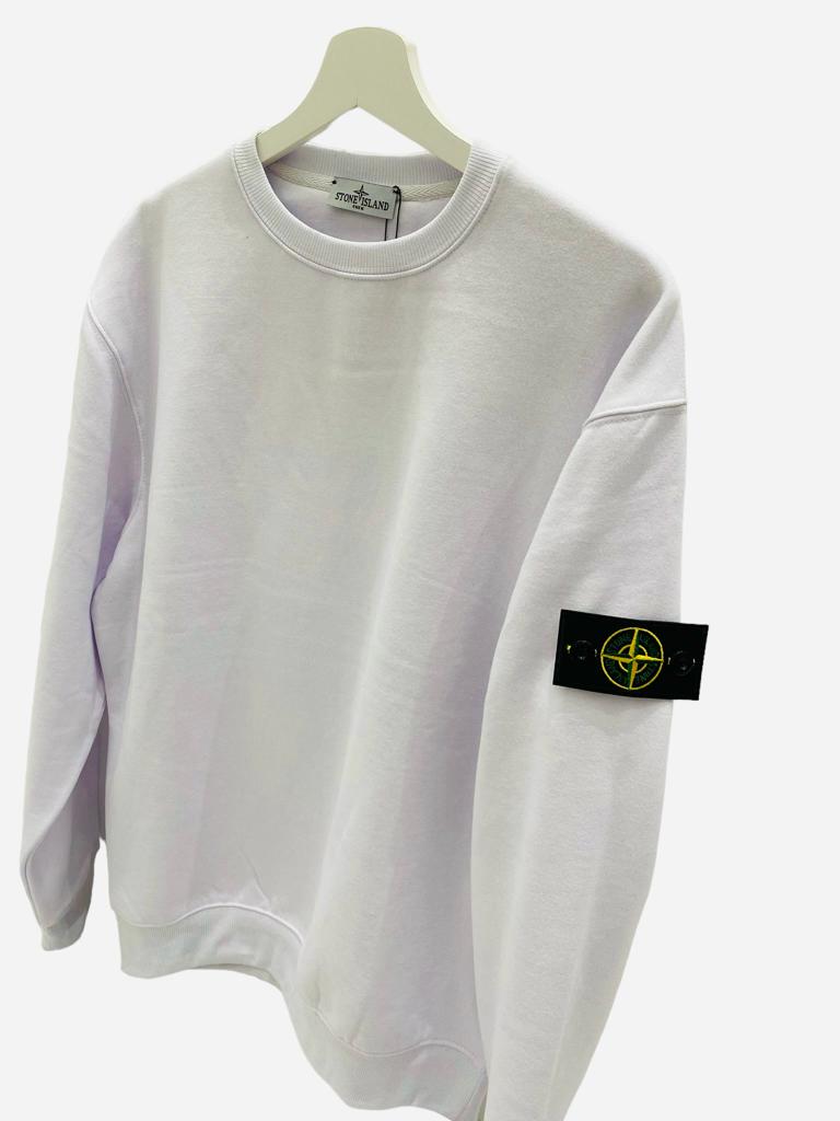 FELPA STONE COLORE BIANCO GIROCOLLO