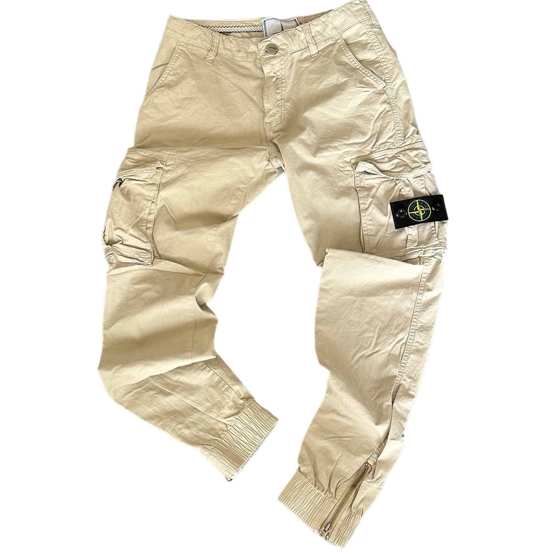 PANTALONI STONE ISLAND CON TASCHE LATERALI  COLORE SABBIA