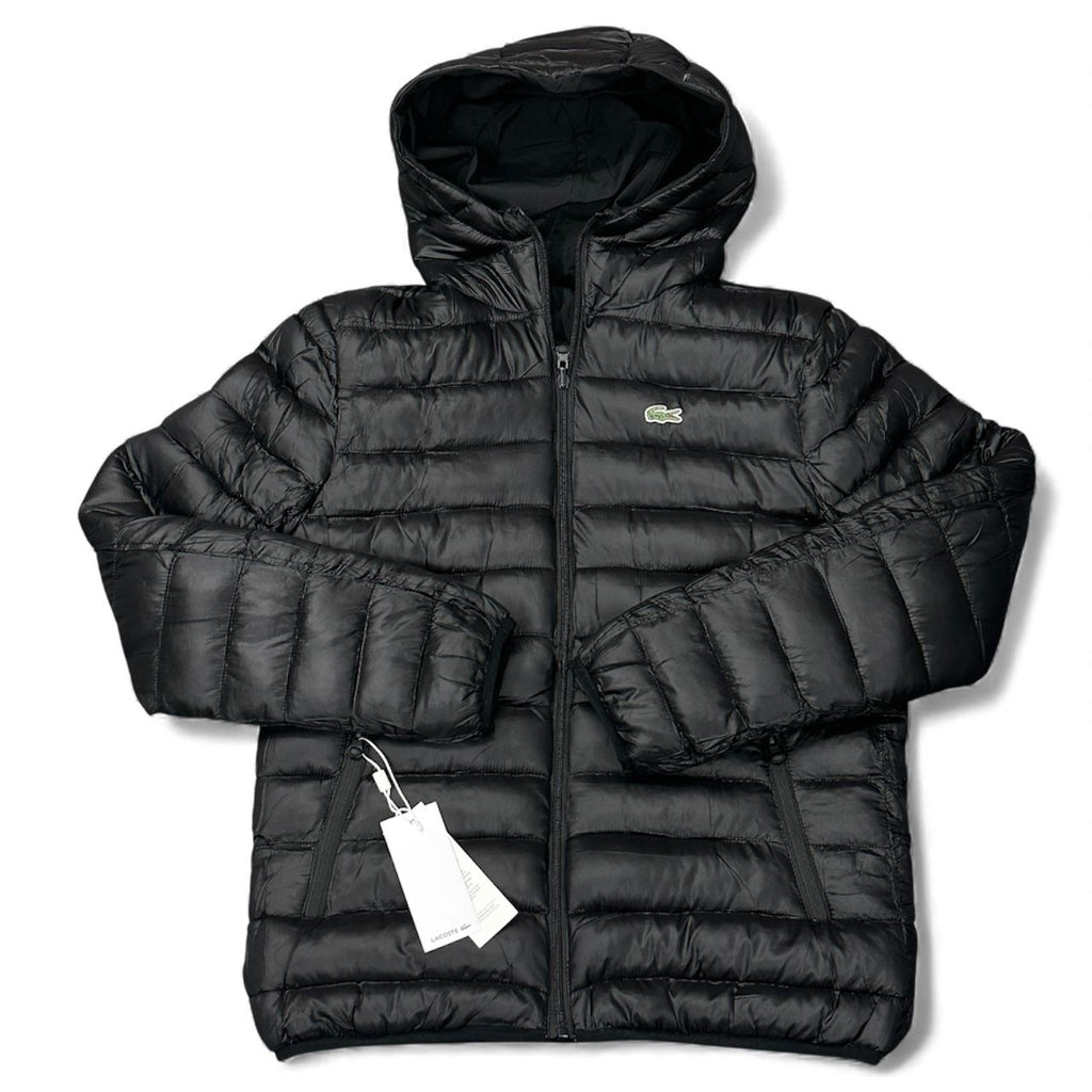 DOPPELSEITIGE LACOSTE DAUNENJACKE SCHWARZ