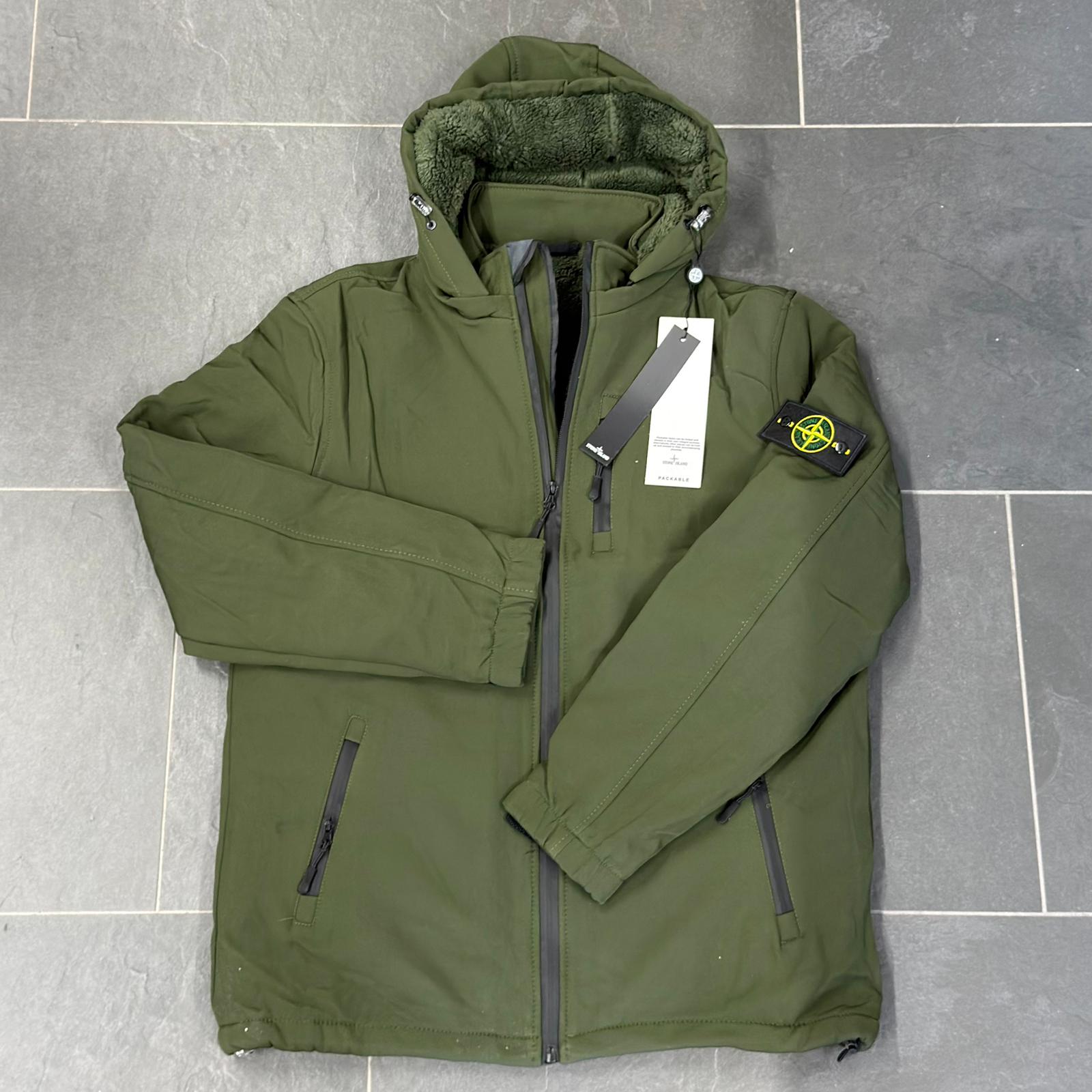 GIACCA PARKA STONE ISLAND VERDE CON CAPPUCCIO