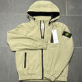 STONE ISLAND FRÜHLINGSJACKE MIT ABNEHMBARER KAPUZE, FARBE BEIGE