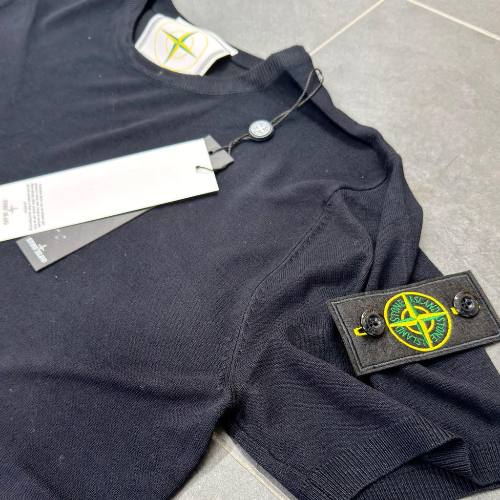 STONE ISLAND STRICKPULLOVER AUS GARN IN SCHWARZ