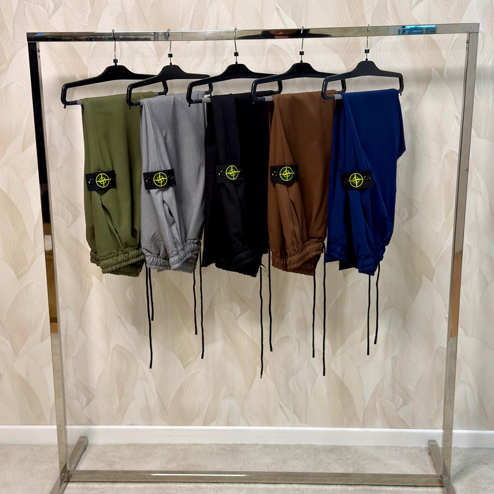 SET 5 PEZZI PANTALONE PRIMAVERILE COTONE STONE