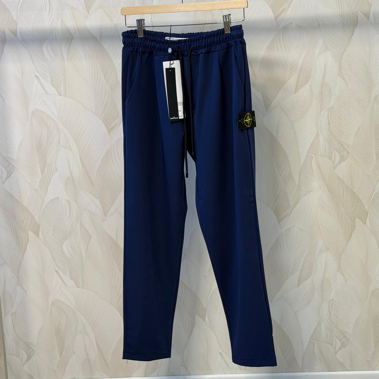 PANTALONE PRIMAVERILE COTONE STONE COLORE BLU