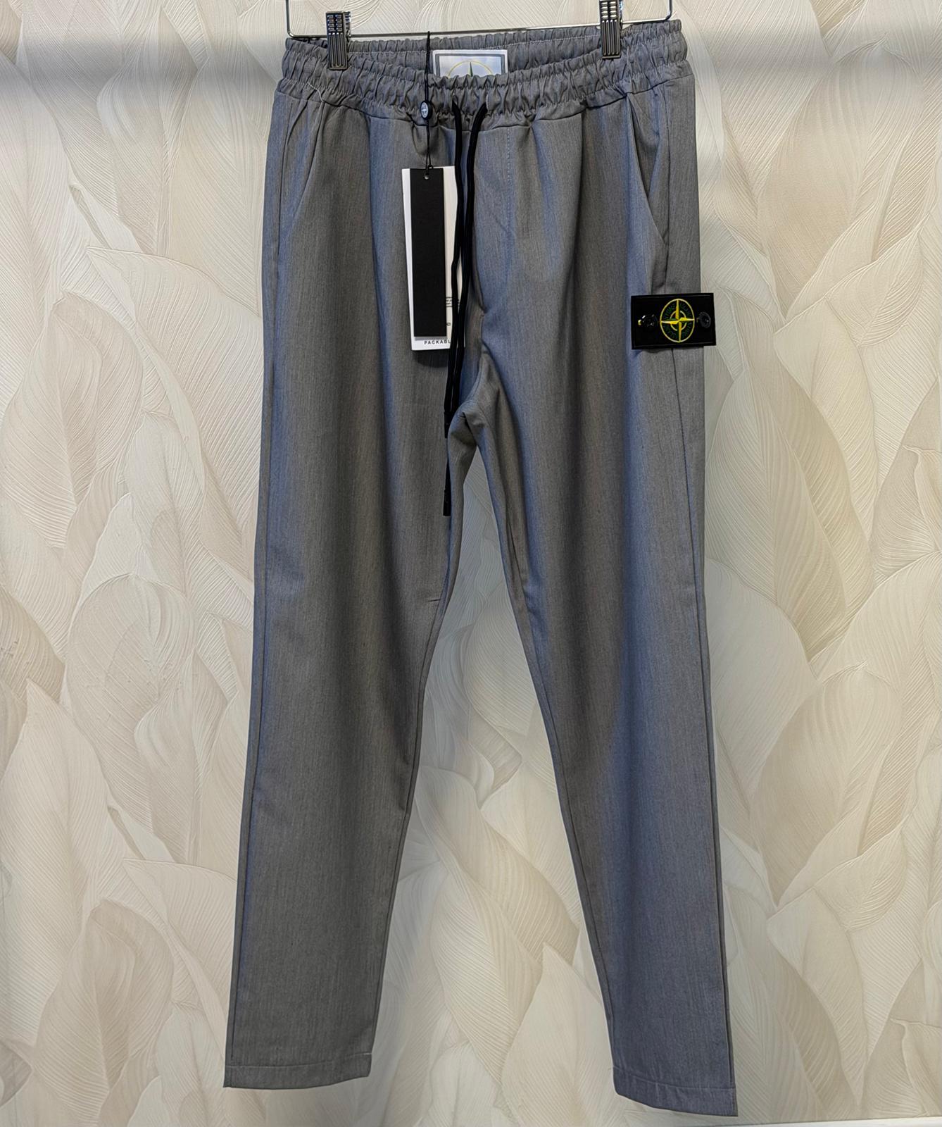 PANTALONE PRIMAVERILE COTONE STONE COLORE GRIGIO