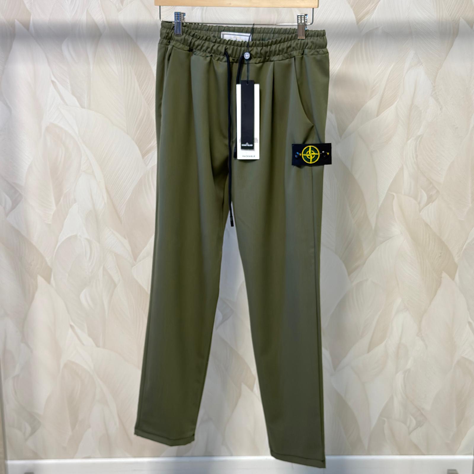 PANTALONE PRIMAVERILE COTONE STONE COLORE VERDE