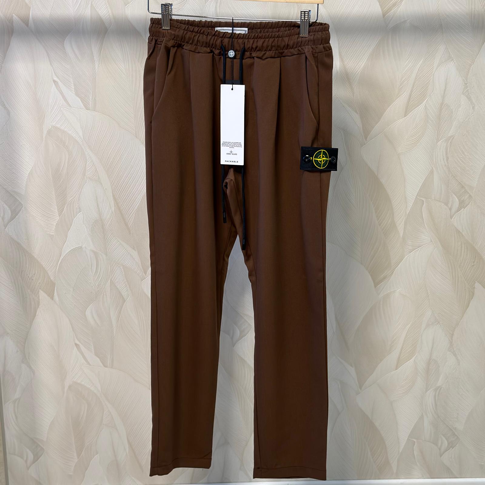 PANTALONE PRIMAVERILE COTONE STONE COLORE MARRONE