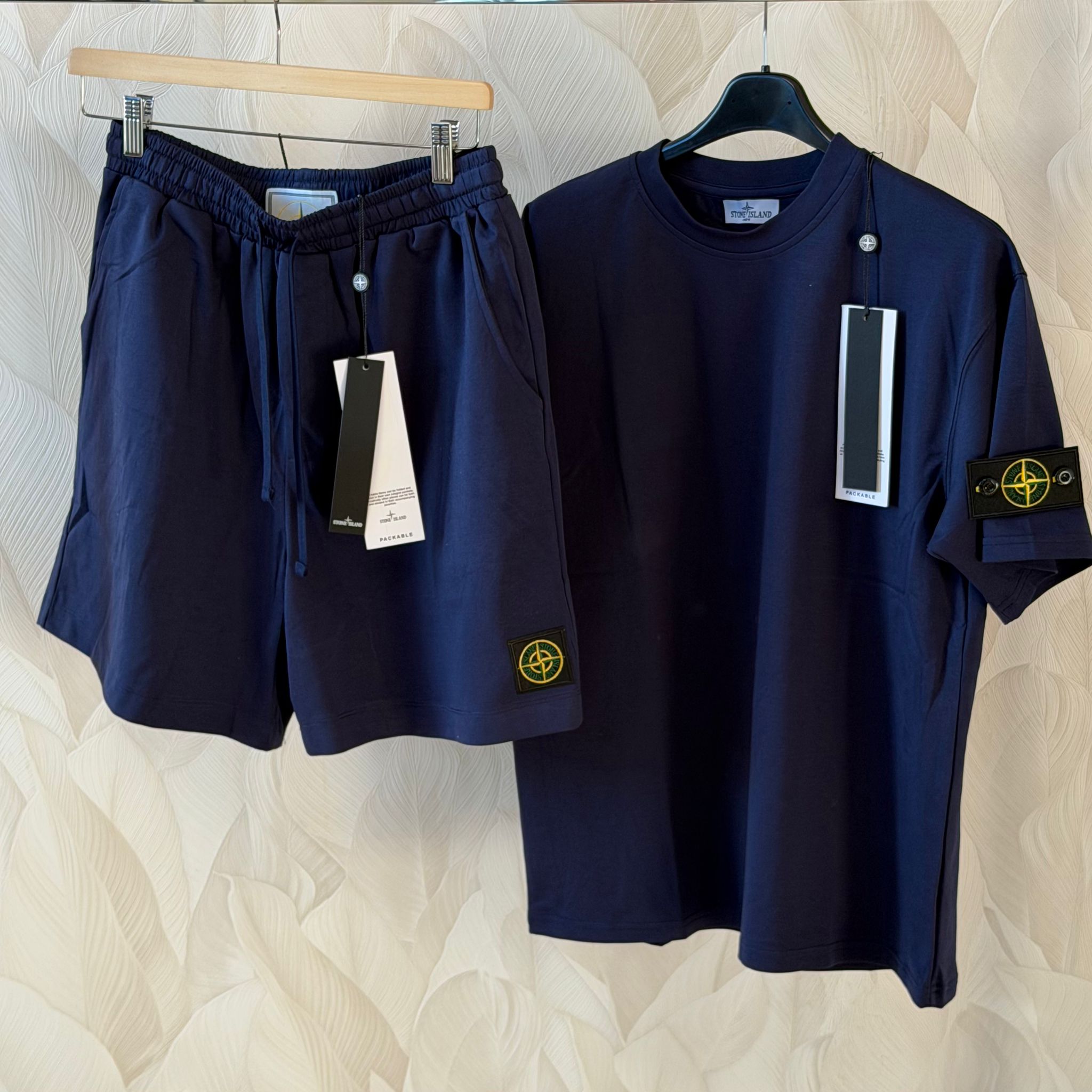 COMPLETO COTONE 2 PEZZI PANTALONE + MAGLIA STONE COLORE BLU