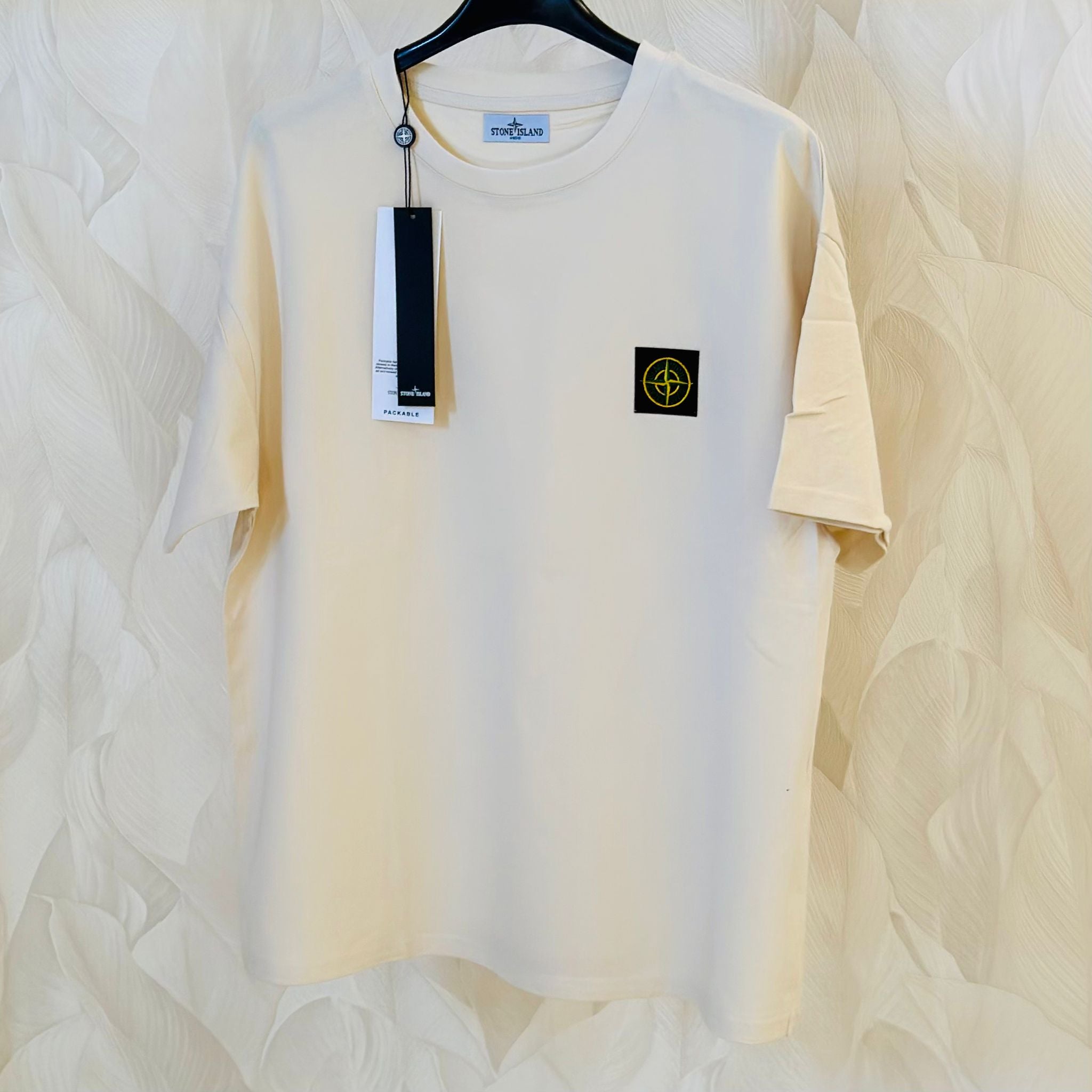 T-SHIRT MEZZA MANICA COTONE STONE ISLAND COLORE BEIGE
