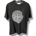 T-SHIRT STONE SCHWARZ RUNDER ZENTRALER AUFDRUCK SCHWARZ