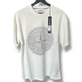 T-SHIRT STONE SCHWARZ MIT ZENTRALEM WEISSEN AUFDRUCK