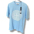 T-SHIRT STONE SCHWARZ MIT ZENTRALEM BLAUEN AUFDRUCK