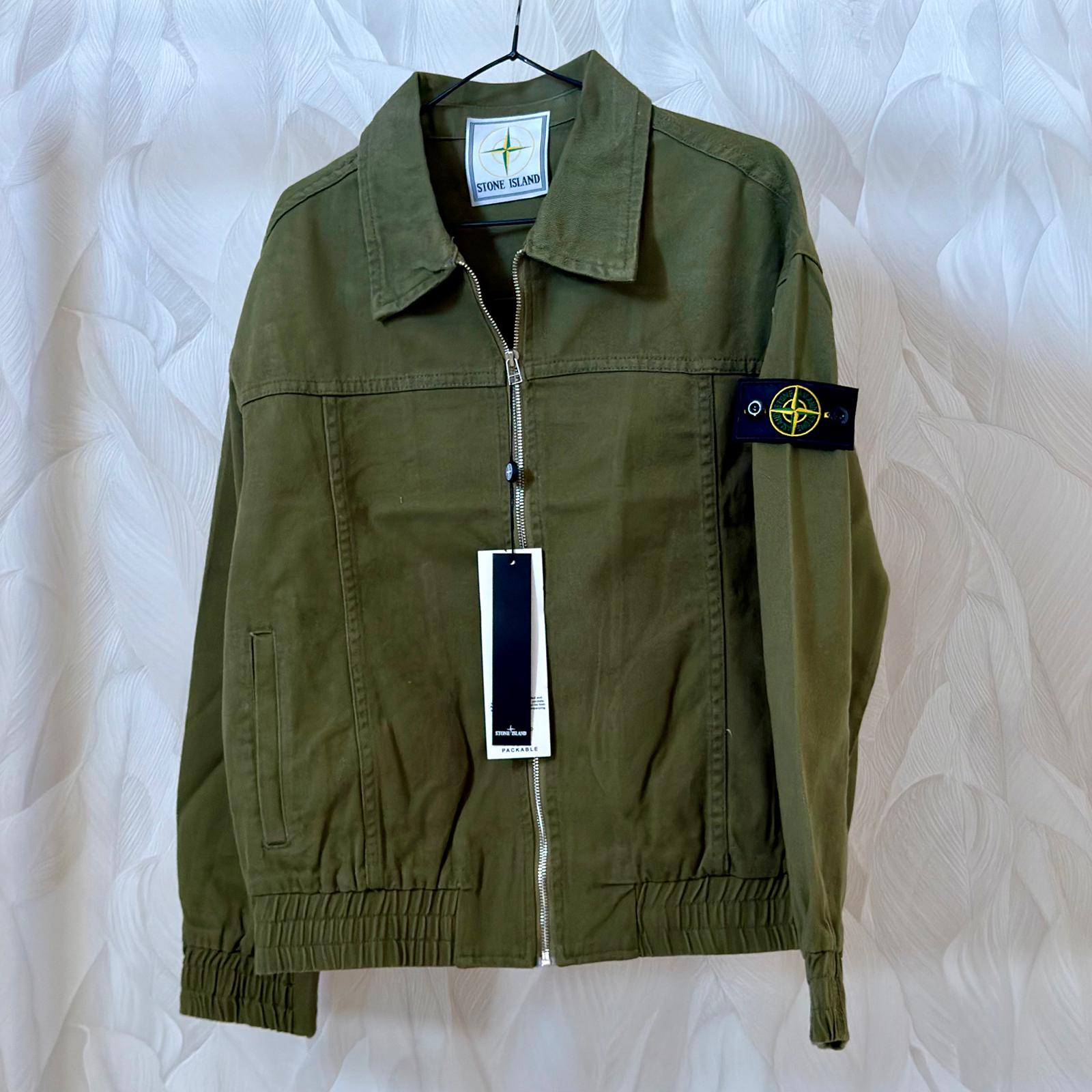 GIACCA PRIMAVERILE DENIM STONE ISLAND COLORE VERDE