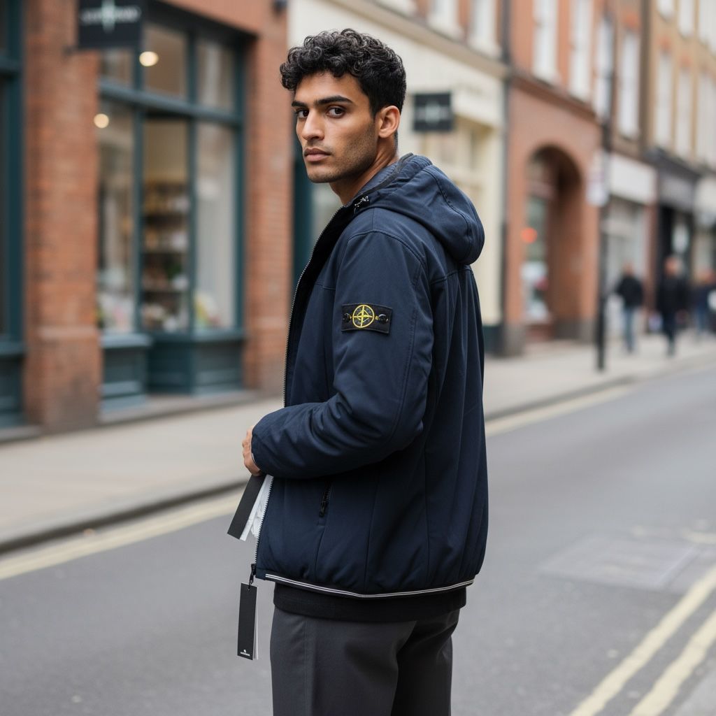 GIUBBINO DOUBLE FACE STONE ISLAND BLU