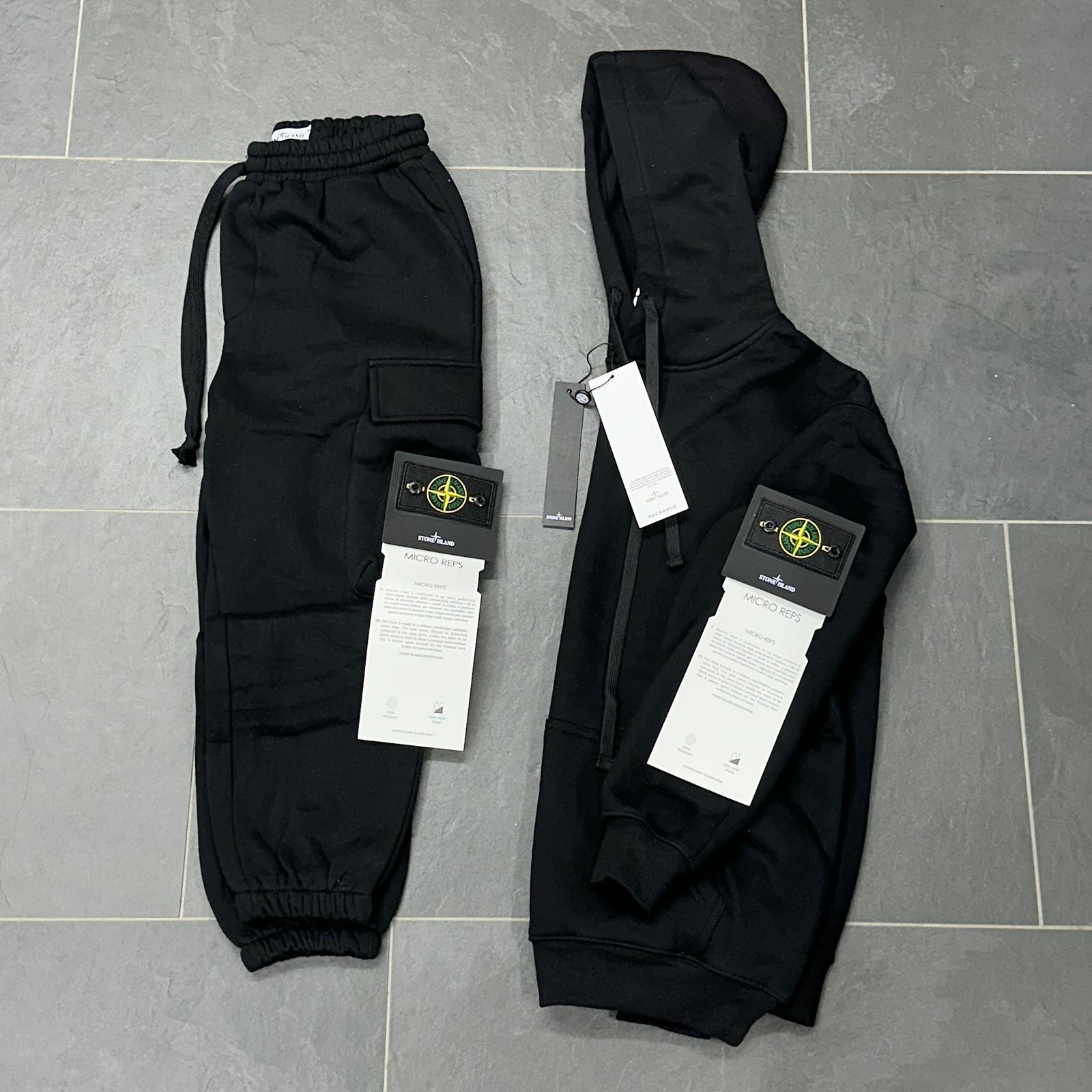 Tuta completa stone island NERO