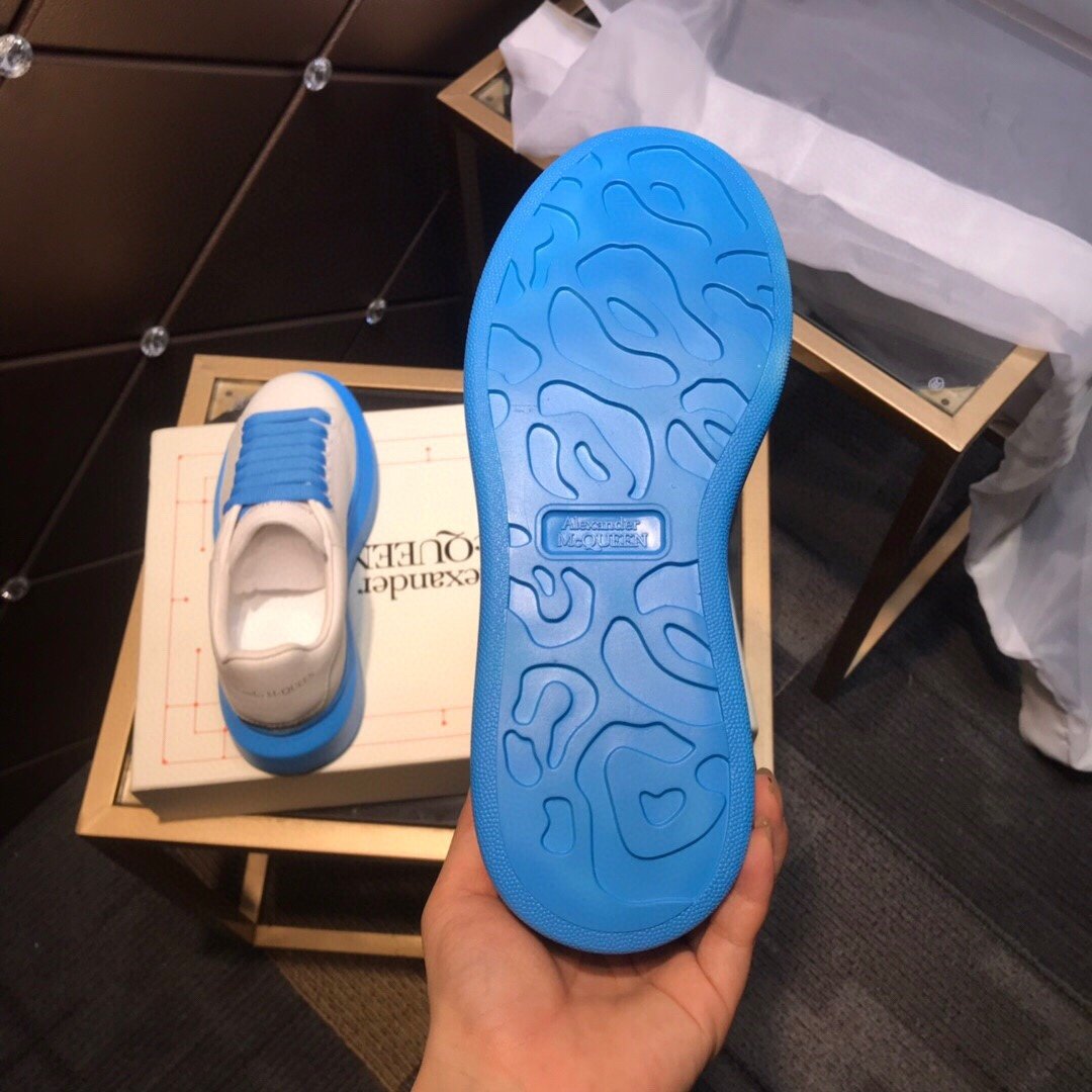 ALEXANDER MCQUEEN BIANCHE E AZZURRE,LACCI AZZURRI