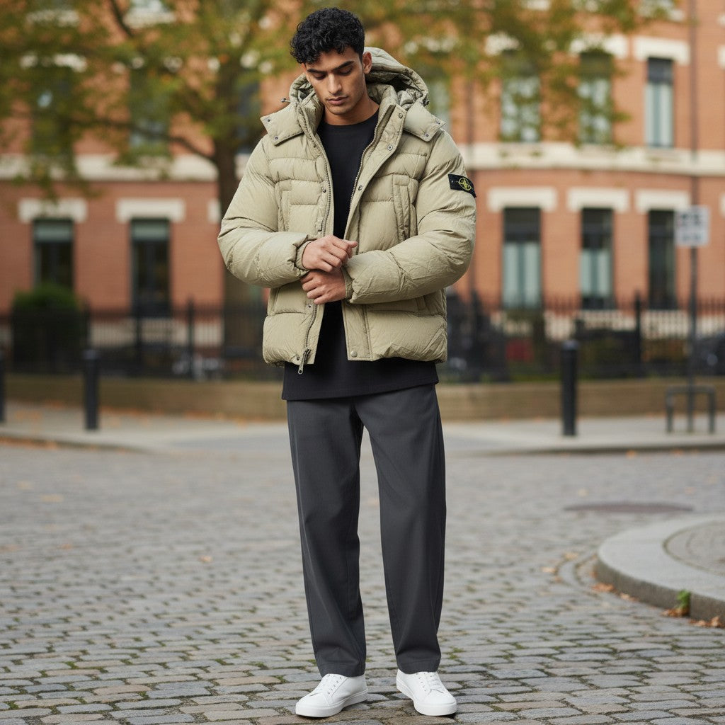 PIUMINO STONE ISLAND FANGO