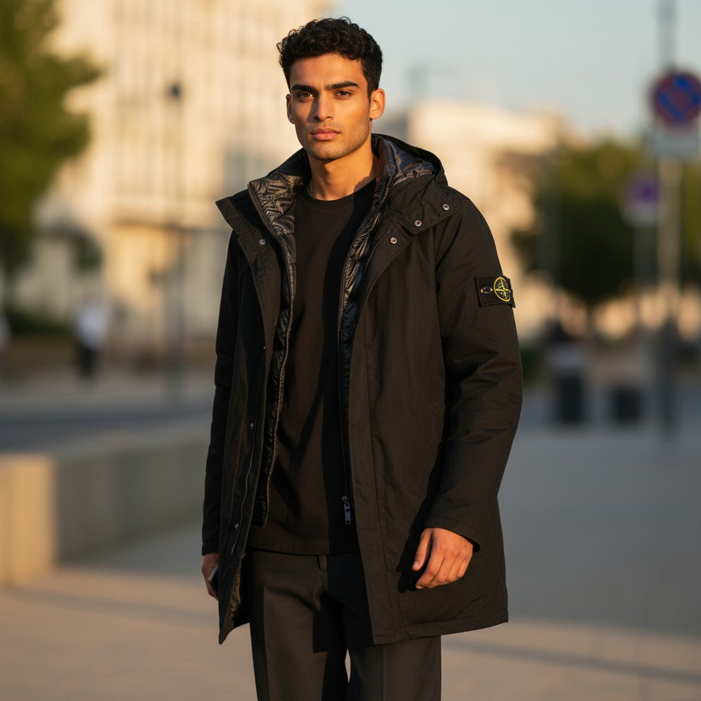 CAPPOTTO STONE ISLAND NERO