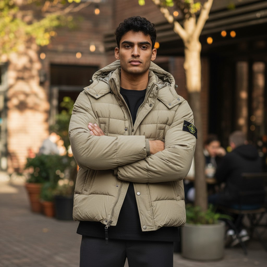 PIUMINO STONE ISLAND FANGO